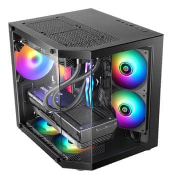 Tac Mars Gaming MC-3TLITE Mini Tower Crno kućište