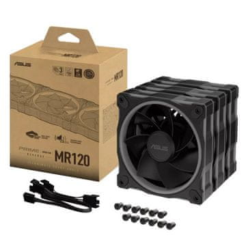 ASUS Prime MR120 ARGB Obrnuti ventilatori, 3x 120 mm PWM, crni (90DA00L0-B09020)