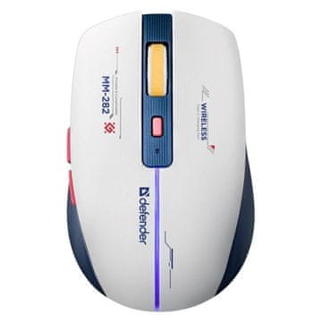 slomart DEFENDER DILA MM-282 bežični miš, bijeli/plavi, RF, 1800 DPI, 6 tipki