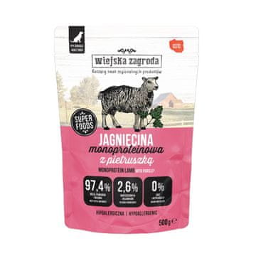 Wiejska Zagroda WIEJSKA ZAGRODA Monoprotein Janjetina - mokra hrana za pse - 500g