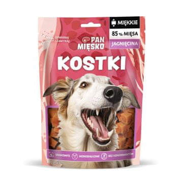 PMI PAN MIĘSKO Kvadratni komadići s janjetinom za pse 100 g