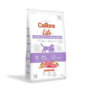 Calibra CALIBRA Life Junior Small&Medium breed Lamb suha hrana za pse - 12kg