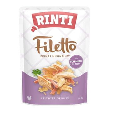 Rinti RINTI Filetto Pileći file s pršutom - mokra hrana za pse - 100g