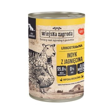 Wiejska Zagroda Wiejska Zagroda Mokra hrana, puretina s janjetinom - 400g