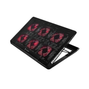 slomart SAVIO COS-01 podloga za hlađenje laptopa, 6 ventilatora, crna