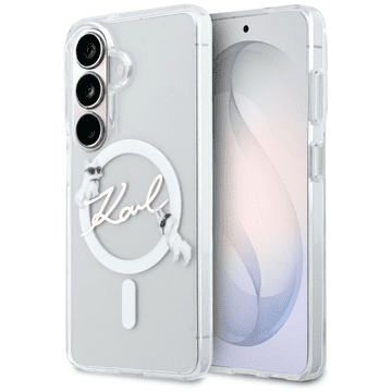 Karl Lagerfeld Originalan MagSafe silikonska maskica Samsung Galaxy S26 5G - Choupette - prozirna - KLHMS26S5HKSCAH