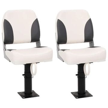 Vidaxl Sklopiva sjedala za brod, 2 komada, niski naslon