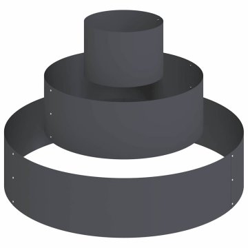 Vidaxl Vrtna saksija Antracit 90 x 90 x 20 cm Čelična vrata