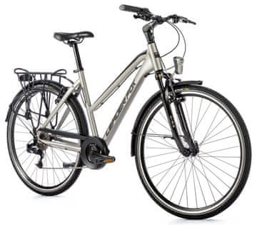 Leader Fox Žensko Trekking Bicikl Leader Fox FERRARA 28" Aluminij, LED, 8 Brzina, Srebrna