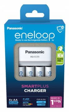slomart Punjač PANASONIC Eneloop Smartplus BQ-CC55 + 4x AA 2000 mAh (K-KJ55MCD40E)