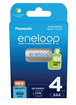slomart PANASONIC ENELOOP AAA 800 mAh punjive baterije, 4 komada, Bijela