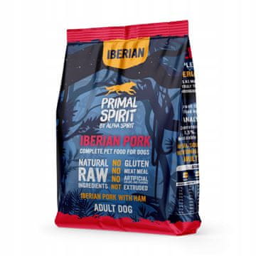 Primal PRIMAL SPIRIT Iberian 70% Svinjska Šunka – poluvlažna hrana za pse – 1 kg