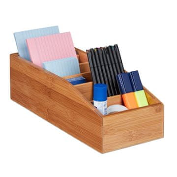 Northix Bambus kutija za pohranu s 6 odjeljaka prirodna