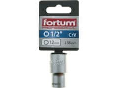 Fortum Utičnica (4700412) socket, 1/2", 12mm, L 38mm, 61CrV5