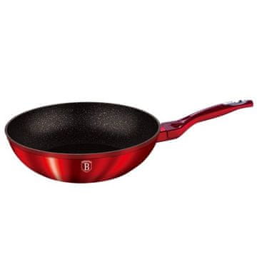 Berlingerhaus Wok s mramornom površinom BH 1267 28 cm Bordo metalik linija