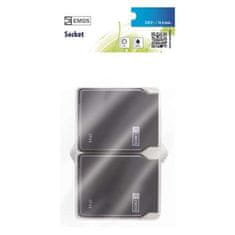 EMOS Zidna utičnica A1397.1 wall-mounted double 16A/250V IP44