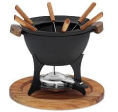 Kela Set za fondue KL 16644 COUNTRY 11-piece cast iron / wood