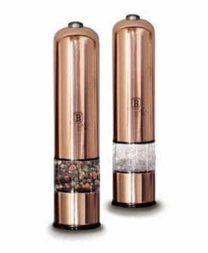 Berlingerhaus Mlin za sol i papar BH-1905 električni set od 2 dijela, metalna linija ružičastog zlata