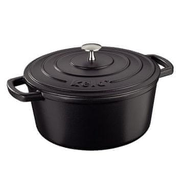 Kela Tava (KL-12472) cast iron with lid CALIDO 26 cm black