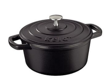 Kela Tava (KL-12470) cast iron with lid CALIDO 21 cm black