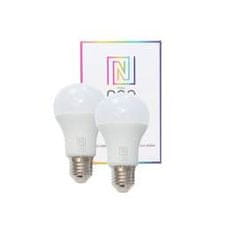Immax LED žarulja LED bulb Neo E27 8.5W RGB 2pcs LED bulb, E27, 230V, A60, 8.5W, warm white + RGB, dimmable, 806lm, Zigbee Dim, 2pcs 07004B