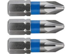 KITO Križni vrh 4741302 cross bit set of 3, PZ 2x25mm, S2, FORTUM- , cross bit set of 3, PZ 2x25mm, S2, FORTUM- , S2