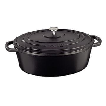 Kela Tava KL-12473 Cast iron baking pan with lid CALIDO 33x26 cm black