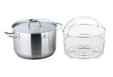 CS Solingen Lonac s poklopcem CS-044022 and basket stainless steel 10 l / dia. 28 x 18 cm PRO-X