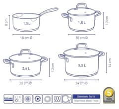 Kela Set posuđa KL-10201 18/10 FLAVORIA 7 ks