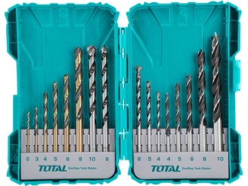 Total Bušilice TACSDL11601 Drill bits, combination set, 16pcs, 16pcs drill bits for iron, concrete and wood
