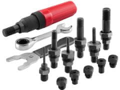 Fortum Nastavak za zakivanje bušilice 4770667 riveting attachment for T-COMBO drill, set for M3-M12 nuts and pop rivets 2.4-6.4mm, CrMoV