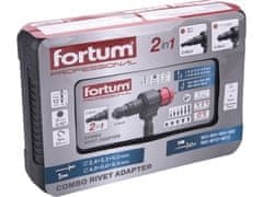 Fortum Nastavak za zakivanje bušilice 4770667 riveting attachment for T-COMBO drill, set for M3-M12 nuts and pop rivets 2.4-6.4mm, CrMoV