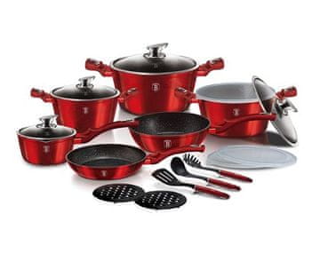Berlingerhaus Set posuđa BH-7035 18 ks Burgundy Metallic Line