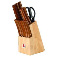Bergner Set noževa BG-8911-MM in wooden block 6 pcs NATURE