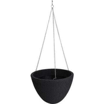 ProGarden Lonac za cvijeće KO-Y54192820 Viseća saksija za cvijeće za vanjsku upotrebu 33 cm antracit