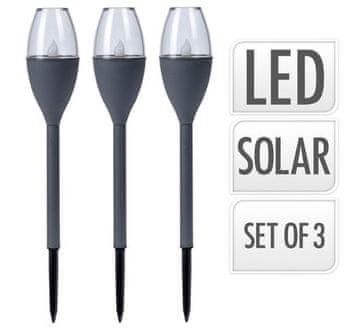 ProGarden Vrtna solarna lampa KO-DX9200040 Solar garden lamp set of 3 pcs 38 cm