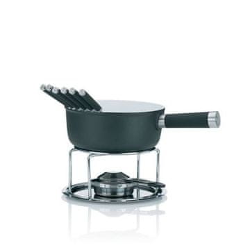 Kela Fondue od sira KL-16564 Cheese fondue LANCY ceramic, gray, 1L D22cm x H19.5cm
