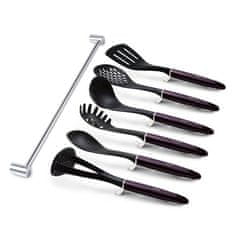 Berlingerhaus Kuhinjski pribor BH-6331 Kitchen Utensils with Wall Mount 7 pcs Purple Eclipse Collection