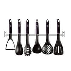 Berlingerhaus Kuhinjski pribor BH-6331 Kitchen Utensils with Wall Mount 7 pcs Purple Eclipse Collection