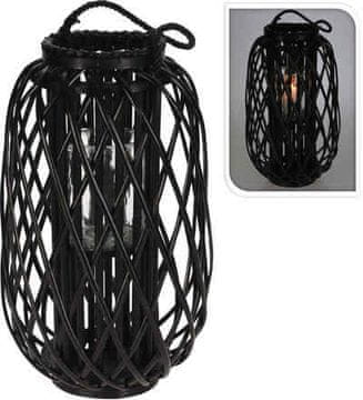 ProGarden Fenjer KO-438002030 Candle lantern woven willow 50 cm black