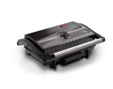 Berlingerhaus Električni kontaktni roštilj BH-9340 Electric contact grill with non-stick coating Carbon PRO Line