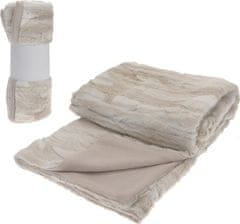 HOMESTYLING Pokrivač KO-AAE313040 Micro plush blanket 130 x 150 cm cream