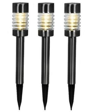 ProGarden Solarna lampa KO-DT3000240 garden set 3 pcs black