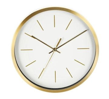 SEGNALE Zidni sat KO-837362230white with gold frame 25 cm white