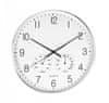 SEGNALE Zidni sat KO-837362290 s termometrom i higrometrom, 38 cm, srebrni okvir