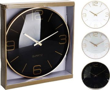 SEGNALE Zidni sat KO-837362070grey with gold numbers 30 cm grey