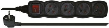 EMOS Produžni kabel PC1413 3m / 4 sockets / with switch / black / PVC / 1 mm2