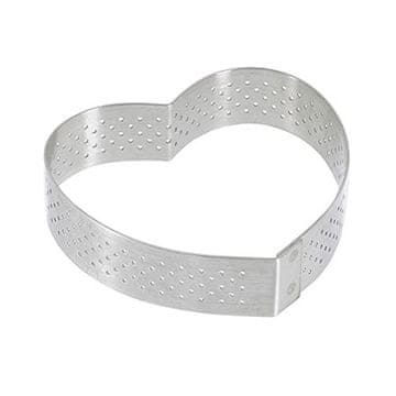 de Buyer Okvir za tortu 3099.50, perforated frame, heart shape, diameter 8 cm, height 2 cm, stainless steel