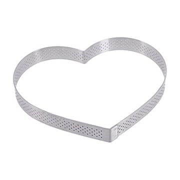 de Buyer Okvir za tortu 3099.51, perforated frame, heart shape, diameter 12 cm, height 2 cm, stainless steel