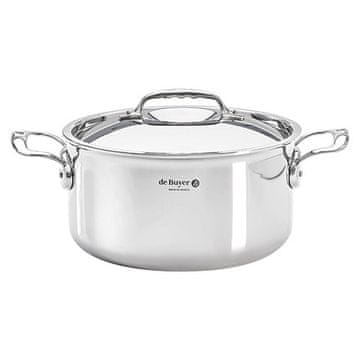 de Buyer Lonac od nehrđajućeg čelika 3742.24, AFFINITY, stainless steel, with lid, diameter 24 cm, volume 5.4 l